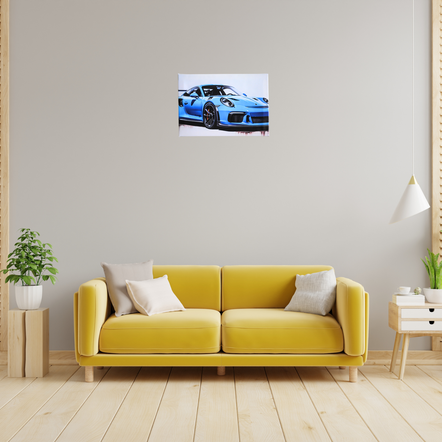 The Most Famous Model Of Car - The Porsche 911, Again in The Unusual Colour Blue