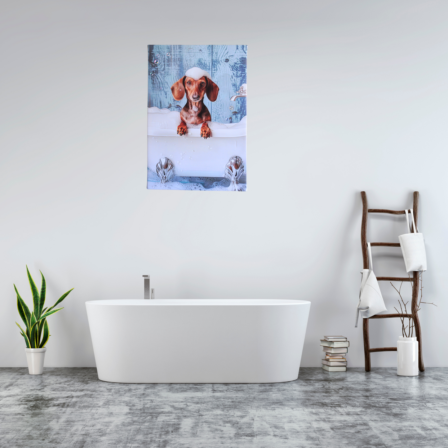 Bathtime for This Dachshund