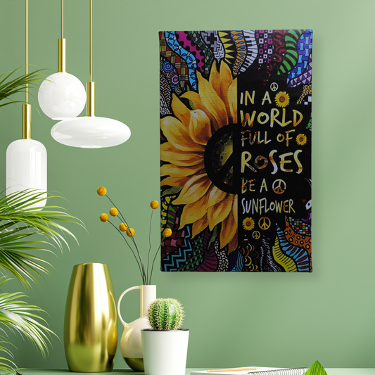 Be a Sunflower Inspirational Canvas